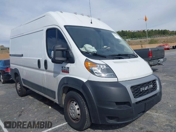2019 Ram ProMaster Cargo with VIN 3C6TRVCG7KE520397, listed as a IAAI auction lot 41599505 with 125,287 mi miles and . Bid and sale history available at DreamBid. Image 1.