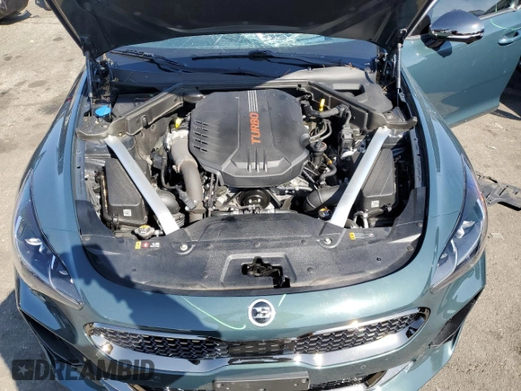 2023 Kia Stinger GT2 with VIN KNAE55LC3P6122804, listed as a Copart auction lot 48933335 with 17,495 mi miles and Salvage Title. Bid and sale history available at DreamBid. Image 11.