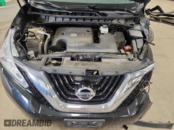 2017 Nissan Murano SL z VIN 5N1AZ2MH9HN158188, wystawiony jako Copart lot #58381815 z przebiegiem 126 272 mil mil oraz Szkoda całkowita • Salvage title. Historia ofert i sprzedaży dostępna na DreamBid. Obrazek 12.