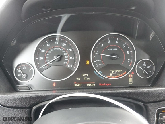 2016 BMW 4 Series 428i xDrive with VIN WBA4C9C55GG136126, listed as a Copart auction lot 45537765 with 98,407 mi miles and Salvage Title. Bid and sale history available at carsss.com. Image 9.