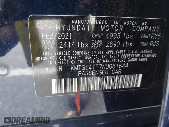 2022 Genesis G70 3.3T z VIN KMTG54TE7NU081644, wystawiony jako IAAI lot #41139818 z przebiegiem 44 953 mil mil oraz . Historia ofert i sprzedaży dostępna na DreamBid. Obrazek 9.