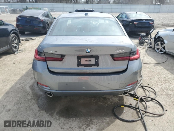 2025 BMW 3 Series 330i xDrive with VIN 3MW89CW01S8F37225, listed as a Copart auction lot 54339895 with 2,294 mi miles and Clean Title. Bid and sale history available at carsss.com. Image 6.