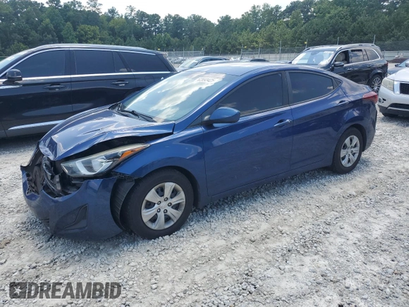 2016 Hyundai Elantra SE with VIN 5NPDH4AE1GH748247, listed as a Copart auction lot 62893425 with 90,898 mi miles and Salvage title. Bid and sale history available at DreamBid. Image 1.