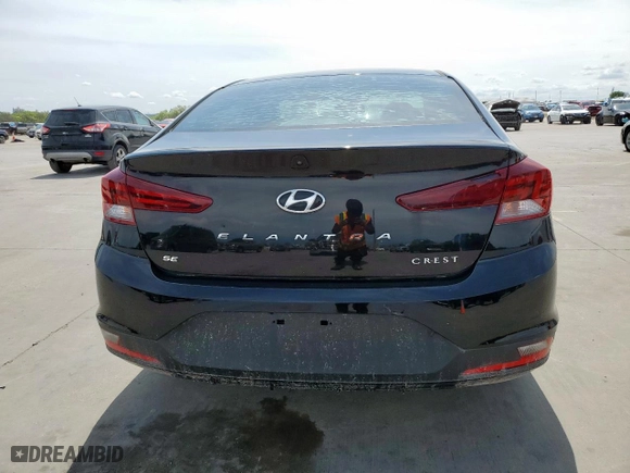 2019 Hyundai Elantra SE with VIN KMHD74LF0KU789505, listed as a Copart auction lot 50531265 with 43,258 mi miles and Salvage Title. Bid and sale history available at carsss.com. Image 6.