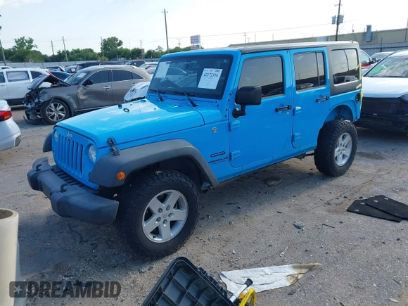 2017 Jeep Wrangler Unlimited Sport with VIN 1C4BJWDG2HL635831, listed as a IAAI auction lot 42172316 with 95,510 mi miles and . Bid and sale history available at DreamBid. Image 18.