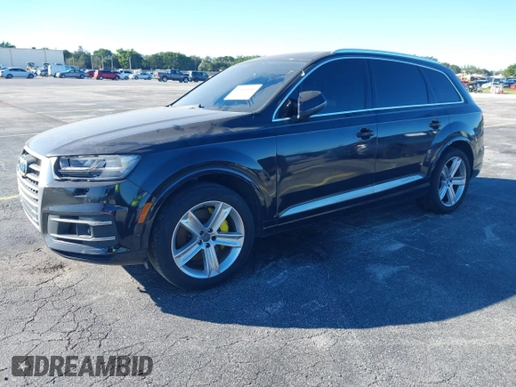 2019 Audi Q7 Prestige with VIN WA1VAAF70KD016797, listed as a IAAI auction lot 41722711 with 95,510 mi miles and . Bid and sale history available at DreamBid. Image 2.