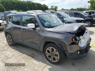 2018 Jeep Renegade Limited with VIN ZACCJADB7JPH12741, listed as a Copart auction lot 61870483 with 63,182 mi miles and Salvage title. Bid and sale history available at DreamBid. Image 4.
