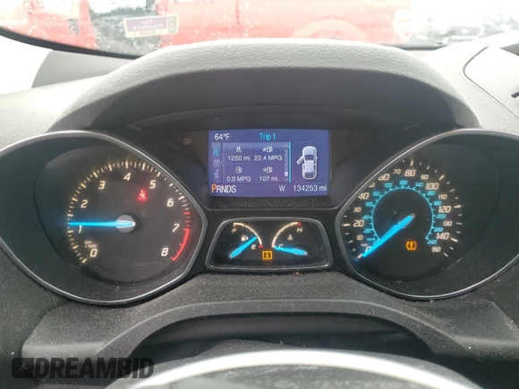 2013 Ford Escape SE with VIN 1FMCU0GX3DUB62509, listed as a Copart auction lot 57595155 with 134,253 mi miles and Clean title. Bid and sale history available at DreamBid. Image 9.