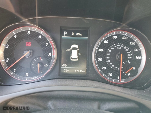 2019 Hyundai Veloster Turbo R-Spec with VIN KMHTH6ABXKU014312, listed as a Copart auction lot 48380155 with 67,515 mi miles and Salvage Title. Bid and sale history available at carsss.com. Image 9.