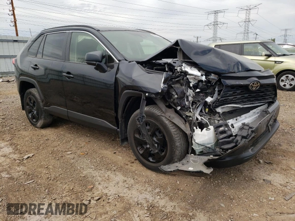 2019 Toyota RAV4 LE with VIN JTMF1RFV7KJ001139, listed as a Copart auction lot 66197193 with 55,811 mi miles and Salvage title. Bid and sale history available at DreamBid. Image 4.