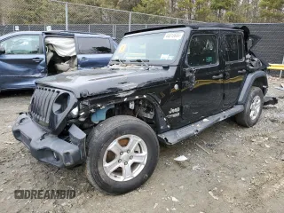 2019 Jeep Wrangler Unlimited Sport with VIN 1C4HJXDG4KW538961, listed as a Copart auction lot 44018655 with 53,478 mi miles and Salvage title. Bid and sale history available at DreamBid. Image 1.
