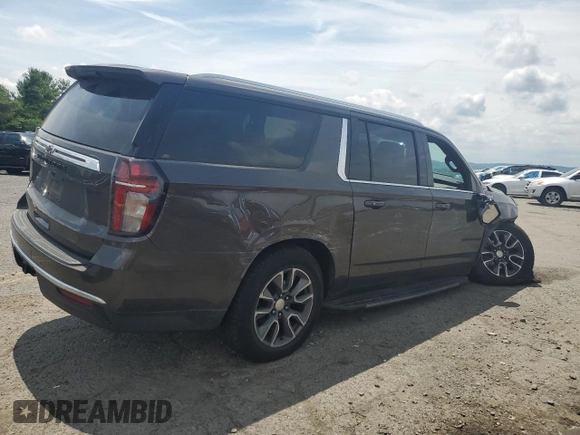 2021 Chevrolet Suburban LS with VIN 1GNSKBED0MR300723, listed as a Copart auction lot 65056755 with 58,497 mi miles and Salvage title. Bid and sale history available at DreamBid. Image 3.