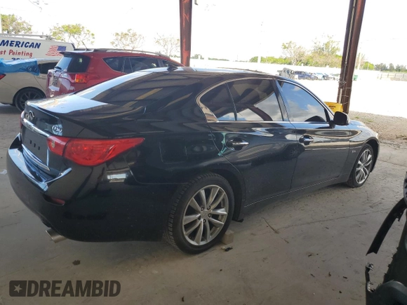 2017 Infiniti Q50 Signature Edition with VIN JN1EV7AP7HM739398, listed as a Copart auction lot 72574484 with 107,823 mi miles and Clean Title. Bid and sale history available at DreamBid. Image 3.