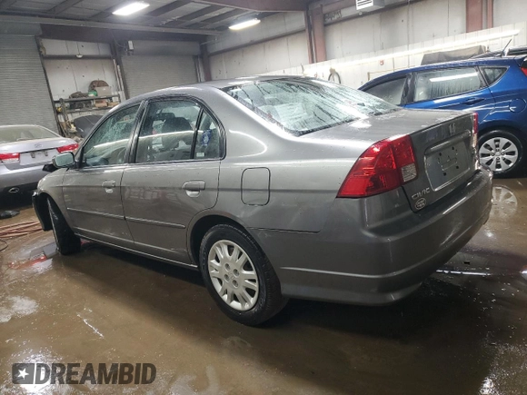 2005 Honda Civic LX with VIN 2HGES16585H511369, listed as a Copart auction lot 50573995 with 134,894 mi miles and Salvage Title. Bid and sale history available at DreamBid. Image 2.