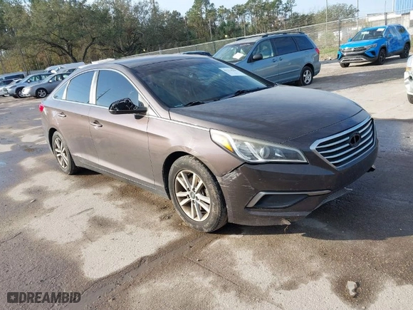 2016 Hyundai Sonata 2.4L SE with VIN 5NPE24AF9GH380687, listed as a IAAI auction lot 41274584 with 158,294 mi miles. Bid and sale history available at carsss.com. Image 1.