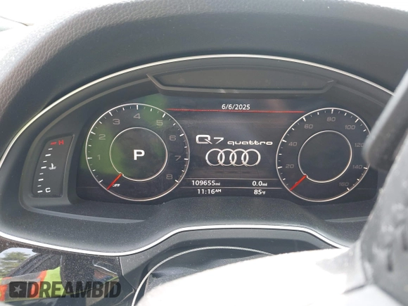 2019 Audi Q7 Premium Plus with VIN WA1LAAF72KD046763, listed as a IAAI auction lot 42403552 with 109,655 mi miles and . Bid and sale history available at DreamBid. Image 7.