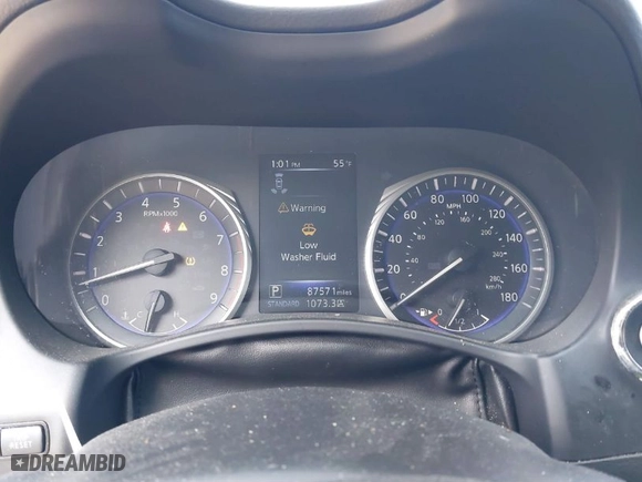 2018 Infiniti Q60 3.0t LUXE with VIN JN1EV7EL4JM393131, listed as a IAAI auction lot 41813420 with 87,571 mi miles. Bid and sale history available at carsss.com. Image 7.