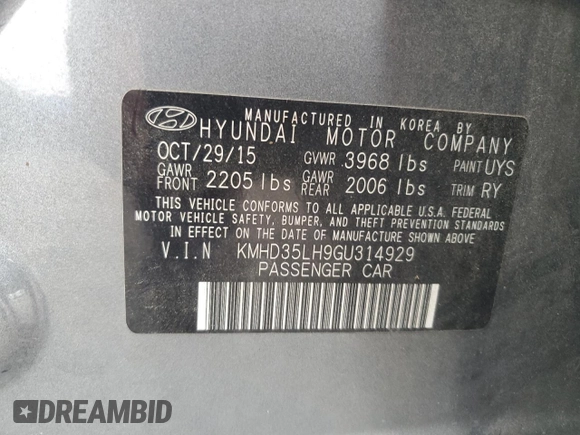 2016 Hyundai Elantra GT with VIN KMHD35LH9GU314929, listed as a Copart auction lot 74082264 with 96,534 mi miles and Salvage Title. Bid and sale history available at carsss.com. Image 13.