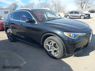2018 Alfa Romeo Stelvio with VIN ZASFAKAN9J7B83542, listed as a IAAI auction lot 41304065 with 49,327 mi miles. Bid and sale history available at carsss.com. Image 1.