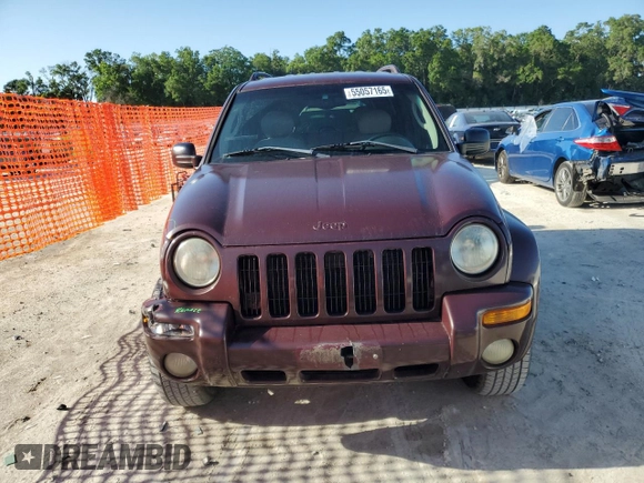2003 Jeep Liberty Limited with VIN 1J4GK58K03W505110, listed as a Copart auction lot 55057165 with 165,021 mi miles and Salvage Title. Bid and sale history available at carsss.com. Image 5.
