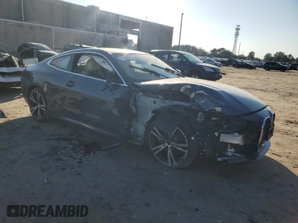 2023 BMW 4 Series 430i xDrive with VIN WBA73AP09PCL95500, listed as a Copart auction lot 75218424 with Not provided miles and Salvage title. Bid and sale history available at DreamBid. Image 4.