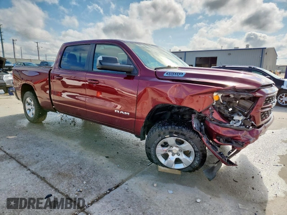 2022 Ram 1500 Big Horn z VIN 1C6SRFMT3NN194076, wystawiony jako Copart lot #58760505 z przebiegiem 75 849 mil mil oraz Szkoda całkowita • Salvage title. Historia ofert i sprzedaży dostępna na DreamBid. Obrazek 4.