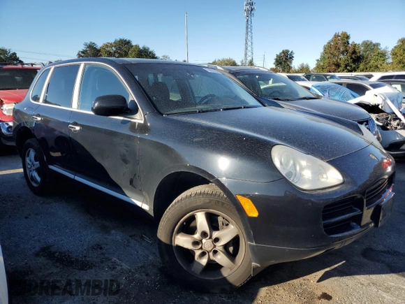 2005 Porsche Cayenne S with VIN WP1AB29PX5LA61015, listed as a Copart auction lot 76097734 with 106,331 mi miles and Salvage Title. Bid and sale history available at carsss.com. Image 4.