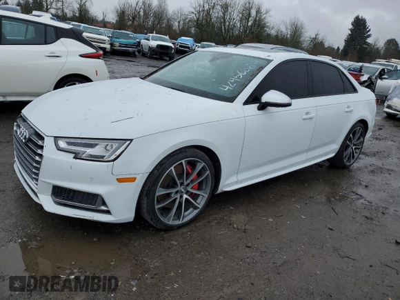 2018 Audi S4 Premium Plus with VIN WAUB4AF49JA002402, listed as a Copart auction lot 42456084 with 80,779 mi miles. Bid and sale history available at carsss.com. Image 1.