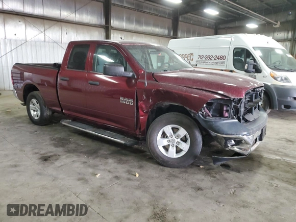 2018 Ram 1500 Express with VIN 1C6RR7FG5JS308966, listed as a Copart auction lot 50035825 with 111,928 mi miles and Salvage Title. Bid and sale history available at carsss.com. Image 4.