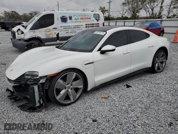 2021 Porsche Taycan 4S z VIN WP0AB2Y17MSA45098, wystawiony jako Copart lot #88754475 z przebiegiem 20 682 mil mil oraz Szkoda całkowita • Salvage title. Historia ofert i sprzedaży dostępna na DreamBid. Obrazek 1.