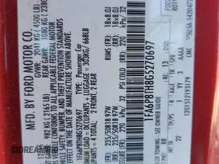 2016 Ford Mustang EcoBoost z VIN 1FA6P8TH8G5270697, wystawiony jako Copart lot #46296705 z przebiegiem 111 784 mil mil oraz Szkoda całkowita • Salvage title. Historia ofert i sprzedaży dostępna na DreamBid. Obrazek 12.