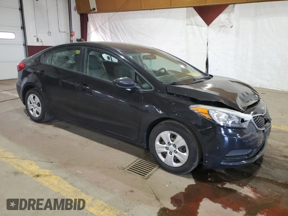 2016 Kia Forte LX with VIN KNAFK4A60G5501379, listed as a Copart auction lot 49219955 with 85,274 mi miles and Salvage Title. Bid and sale history available at carsss.com. Image 4.