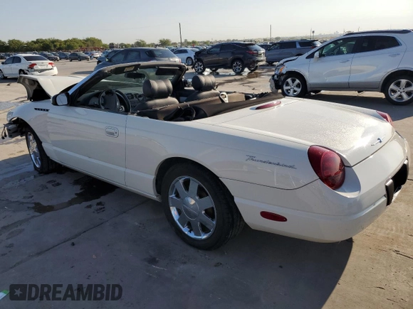 2002 Ford Thunderbird Hardtop Premium z VIN 1FAHP60A52Y115214, wystawiony jako Copart lot #70801894 z przebiegiem Nie podano mil oraz Szkoda całkowita • Salvage title. Historia ofert i sprzedaży dostępna na DreamBid. Obrazek 2.