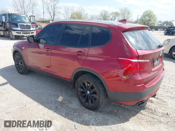 2013 BMW X3 xDrive28i with VIN 5UXWX9C50D0A23500, listed as a IAAI auction lot 42089054 with 260,705 mi miles. Bid and sale history available at carsss.com. Image 3.