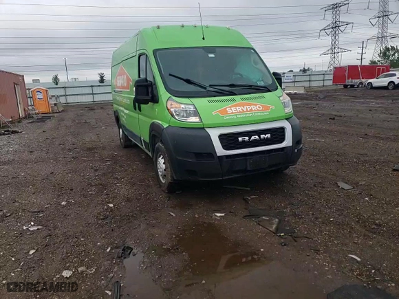 2021 Ram ProMaster Cargo Van with VIN 3C6MRVHG2ME520663, listed as a Copart auction lot 54716334 with 51,062 mi miles and Salvage Title. Bid and sale history available at carsss.com. Image 10.