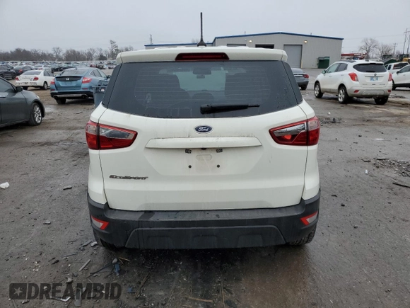 2021 Ford EcoSport S with VIN MAJ3S2FE6MC422838, listed as a Copart auction lot 43875045 with 18,820 mi miles and Salvage Title. Bid and sale history available at DreamBid. Image 6.