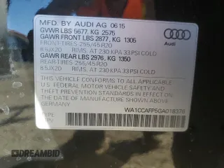 2016 Audi SQ5 Premium Plus with VIN WA1CCAFP5GA018376, listed as a Copart auction lot 48924225 with 147,982 mi miles and Clean Title. Bid and sale history available at carsss.com. Image 13.