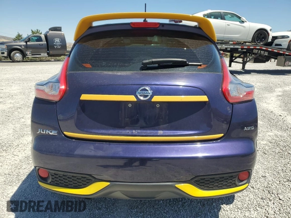 2015 Nissan Juke S with VIN JN8AF5MV3FT557406, listed as a Copart auction lot 60941155 with 124,884 mi miles and Salvage title. Bid and sale history available at DreamBid. Image 6.