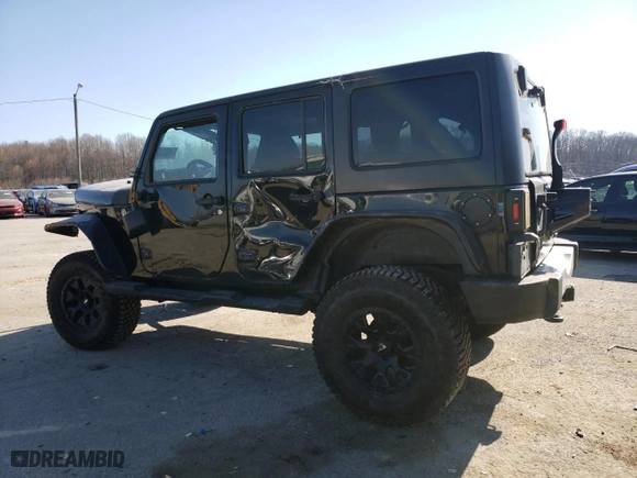 2013 Jeep Wrangler Unlimited Sahara with VIN 1C4BJWEG6DL698827, listed as a Copart auction lot 48284385 with 92,370 mi miles and Salvage Title. Bid and sale history available at carsss.com. Image 2.
