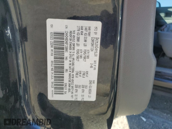 2006 Dodge Durango SLT z VIN 1D4HD48246F158001, wystawiony jako Copart lot #73957004 z przebiegiem 161 572 mil mil oraz Szkoda całkowita • Salvage title. Historia ofert i sprzedaży dostępna na DreamBid. Obrazek 12.