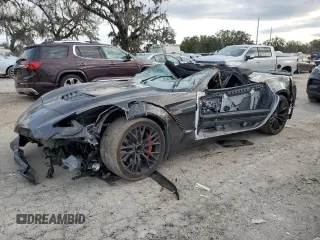 2015 Chevrolet Corvette Z06 3LZ with VIN 1G1YU3D62F5603415, listed as a Copart auction lot 84517834 with 17,983 mi miles and Salvage Title. Bid and sale history available at carsss.com. Image 1.