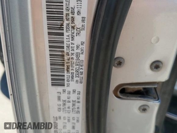 2014 Ram 2500 Tradesman with VIN 3C6UR5CL3EG164959, listed as a Copart auction lot 60735265 with 246,618 mi miles and Salvage title. Bid and sale history available at DreamBid. Image 12.
