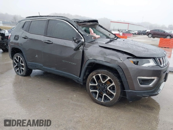 2018 Jeep Compass Limited with VIN 3C4NJDCB4JT115647, listed as a IAAI auction lot 41728750 with 127,290 mi miles and . Bid and sale history available at carsss.com. Image 1.
