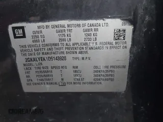 2013 GMC Terrain Denali z VIN 2GKALYEK1D6143920, wystawiony jako IAAI lot #41796800 z przebiegiem 157 244 mil mil oraz . Historia ofert i sprzedaży dostępna na DreamBid. Obrazek 9.