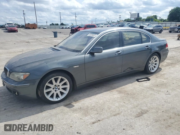 2006 BMW 7 Series 750Li z VIN WBAHN83576DT35295, wystawiony jako Copart lot #55359635 z przebiegiem 159 790 mil mil oraz Szkoda całkowita • Salvage title. Historia ofert i sprzedaży dostępna na DreamBid. Obrazek 1.