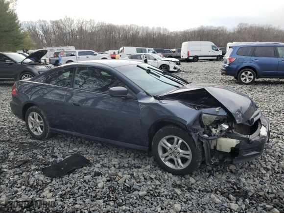 2007 Honda Accord Cpe LX with VIN 1HGCM723X7A021462, listed as a Copart auction lot 43753595 with 129,794 mi miles and Salvage Title. Bid and sale history available at carsss.com. Image 4.