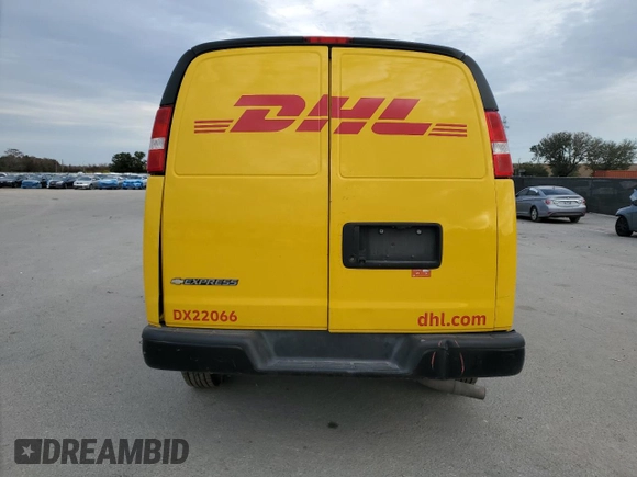 2022 Chevrolet Express Cargo with VIN 1GCWGAFPXN1163191, listed as a Copart auction lot 87840625 with Not provided miles and Salvage title. Bid and sale history available at DreamBid. Image 6.