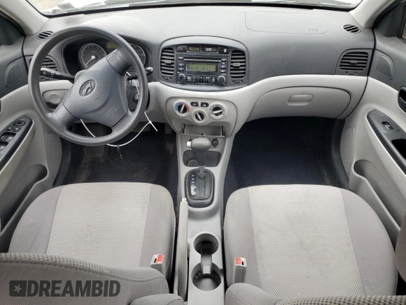 2008 Hyundai Accent GLS with VIN KMHCN46C48U205120, listed as a Copart auction lot 58738075 with 158,061 mi miles and Salvage title. Bid and sale history available at DreamBid. Image 8.