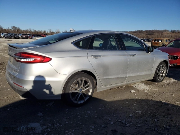2019 Ford Fusion Hybrid Titanium with VIN 3FA6P0RU5KR240214, listed as a Copart auction lot 47009205 with 75,907 mi miles and Salvage Title. Bid and sale history available at carsss.com. Image 3.