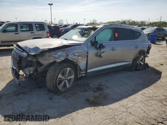 2021 Genesis GV80 with VIN KMUHBDSB0MU034504, listed as a Copart auction lot 54057885 with Not provided miles and Non repairable. Bid and sale history available at DreamBid. Image 1.